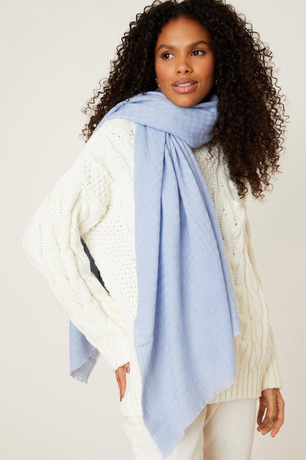 Pale blue cashmere sale scarf